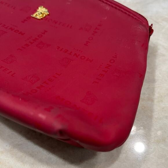 Monteil Paris cosmetic zippered pouch red - Picture 4 of 12